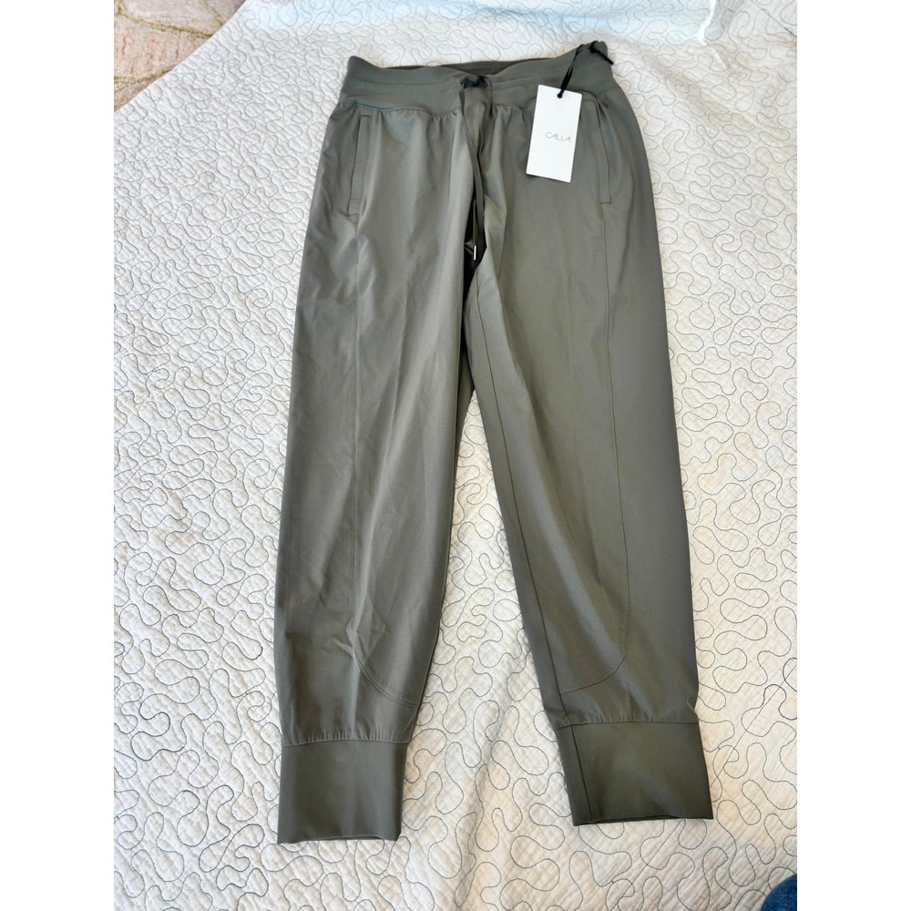 CALIA Womens TrueLight Mid Rise Jogger Pants Muted Green Size Small #390
